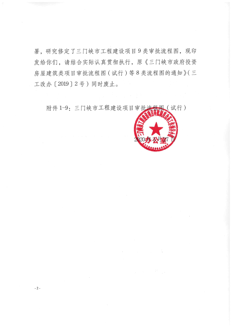 《, . 《三門(mén)峽市政府投資房屋建筑類(lèi)項(xiàng)目審批流程圖》（試行）等9類(lèi)流程圖的通知
